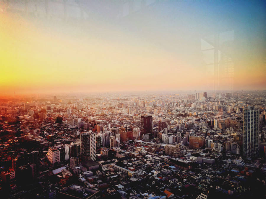 Sunset from Park Hyatt Tokyo