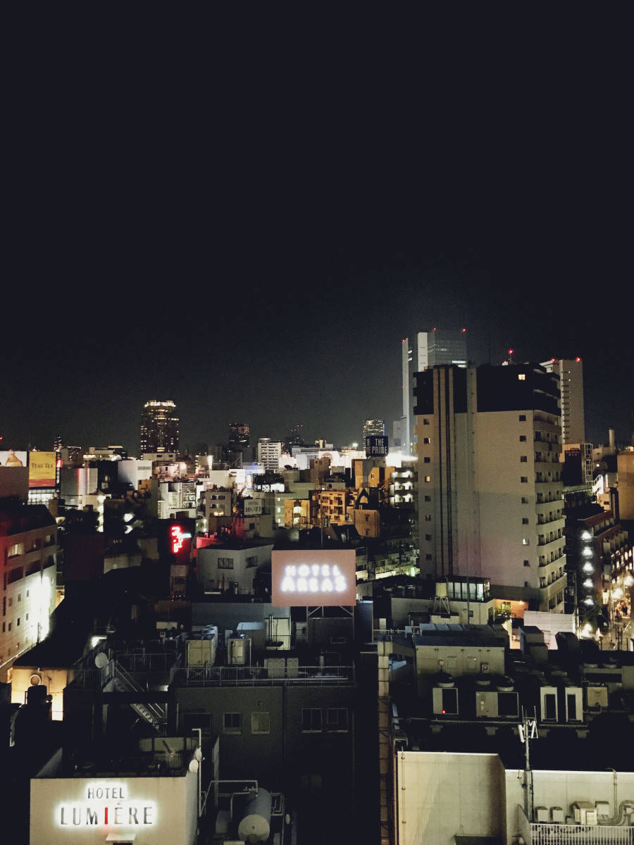 View from our AirBnb in Shibuya Tokyo