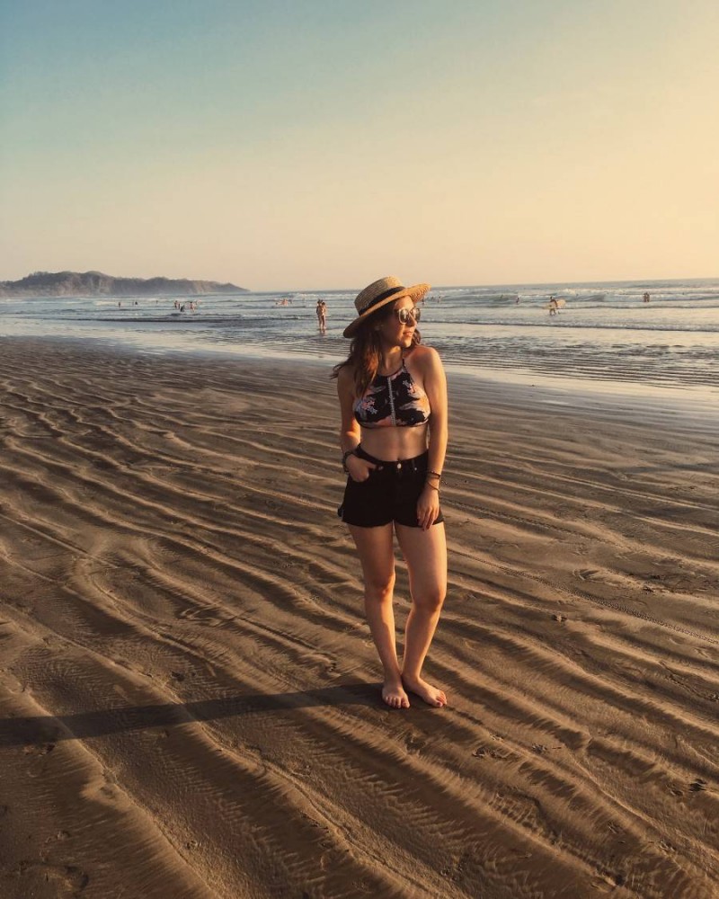 High Neck Bikini Tops - Sunset in Costa Rica Beach