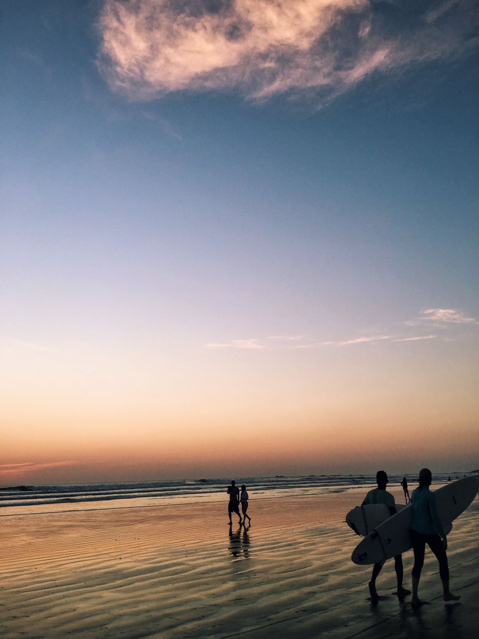 sunset in Playa Guiones, Nosara