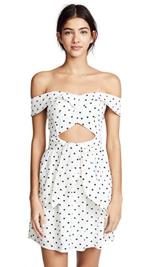 WAYF Capri Knotted Cutout White Mini Dress ShopBop